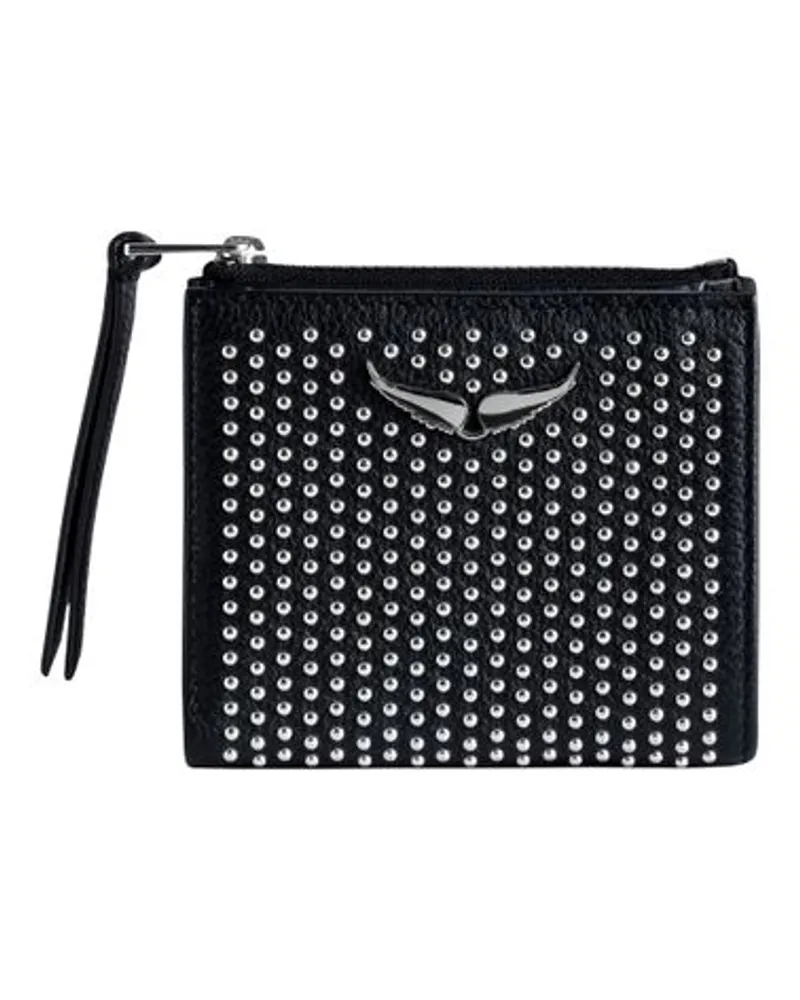 Zadig & Voltaire Portemonnaie ZV Fold Plumetis Black