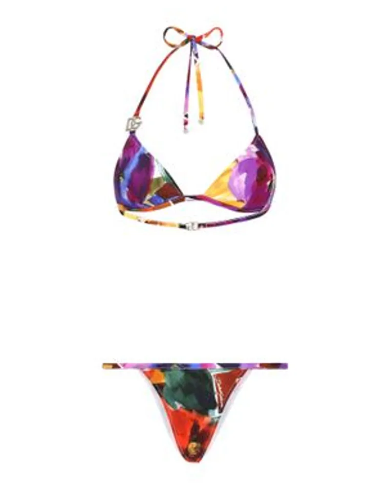 Dolce & Gabbana Triangel-Bikini Multicolor