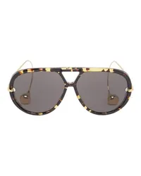 Bottega Veneta Piloten-Sonnenbrille Drop Brown