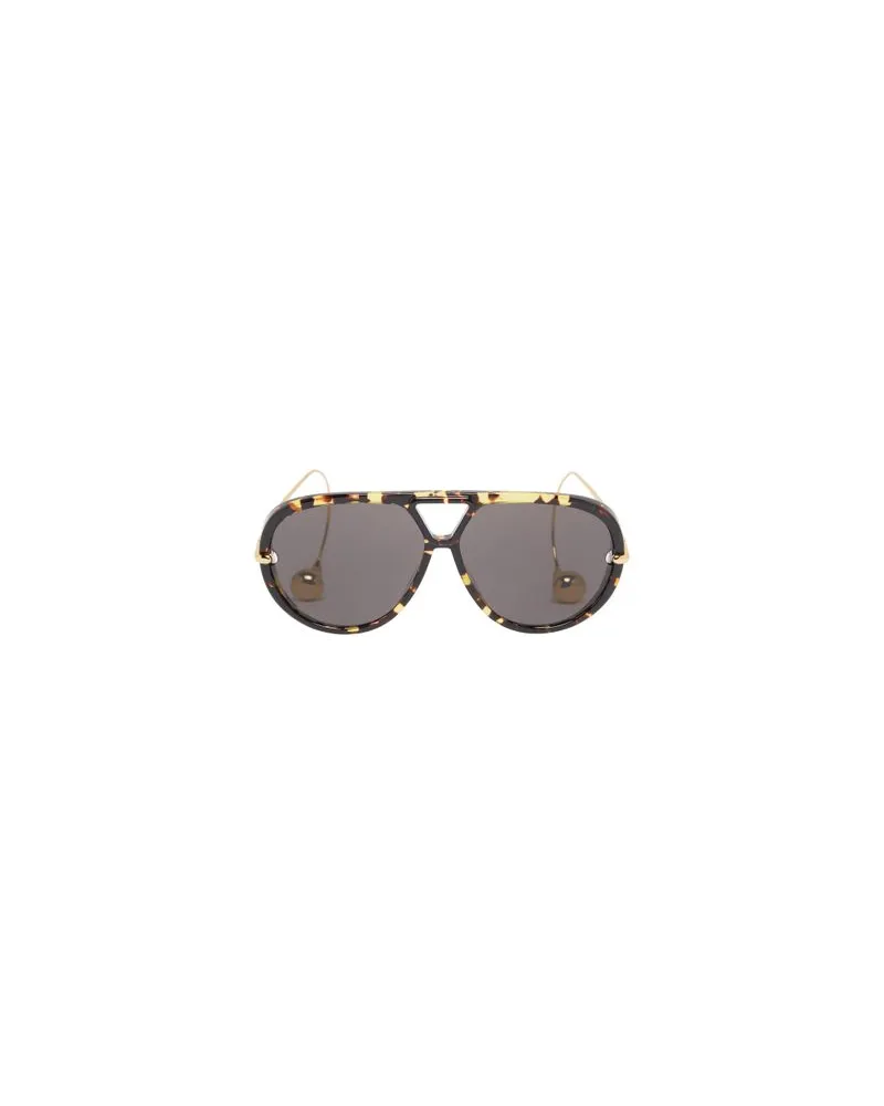 Bottega Veneta Piloten-Sonnenbrille Drop Brown