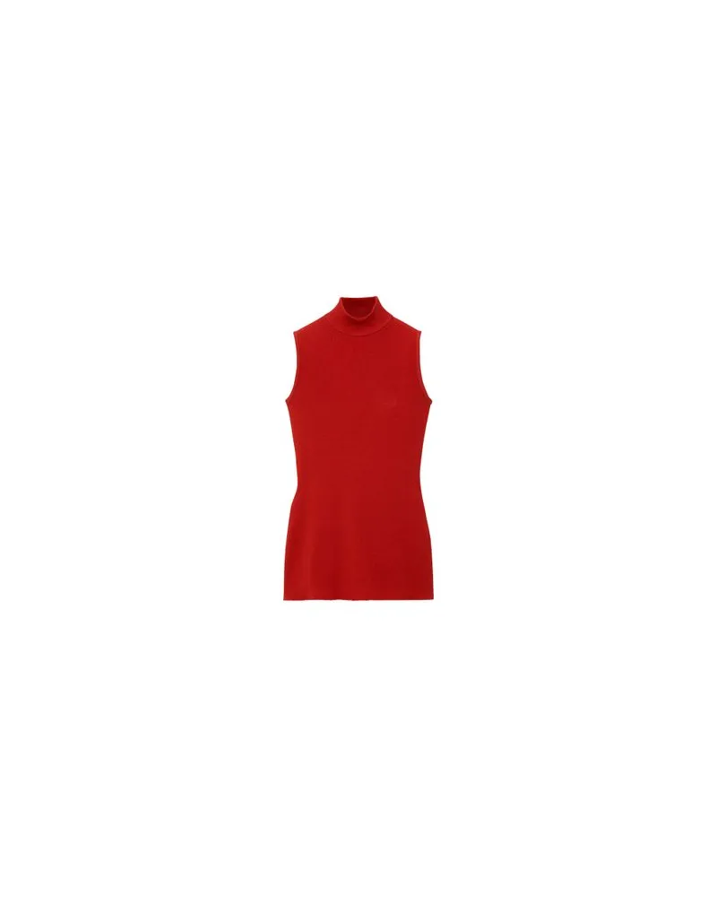 Loewe Pullover mit Polokragen aus Kaschmir und Seide Red