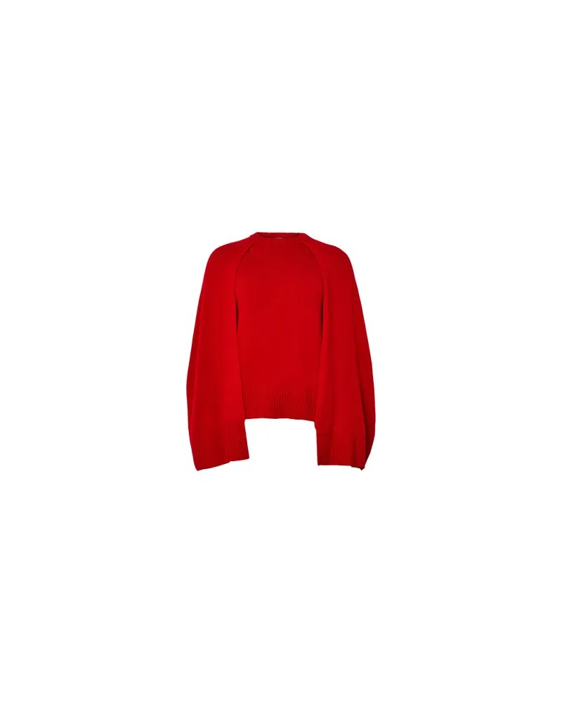 Loewe Kleine Whisker-Tasche aus glasiertem Kalbsleder Red