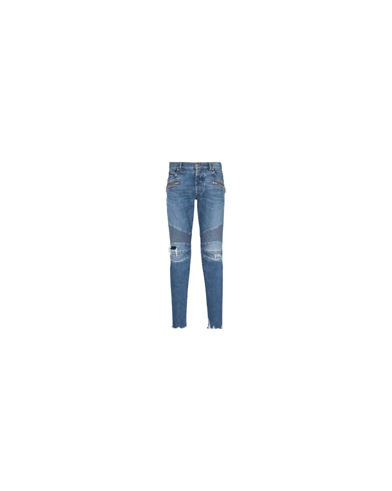 Balmain Schmal geschnittene Jeans Blue