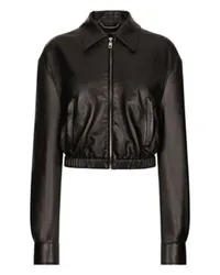 Dolce & Gabbana Lammfell-Bomberjacke Black