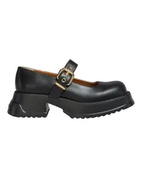 Marni Mary Jane Plateau-Lederschuhe Black