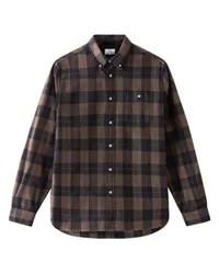 Woolrich Traditionelles Flanellhemd mit Karomuster Brown