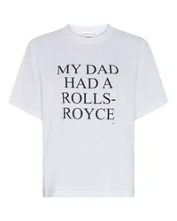 Victoria Beckham T-Shirt mit Slogan „my dad had a rolls-royce White