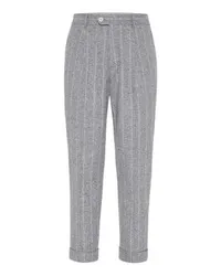 Brunello Cucinelli Hose in Leisure Fit mit Bundfalten Grey