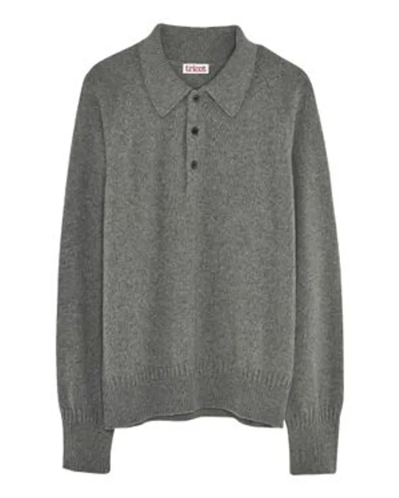 TRICOT Polo-Pullover Grey