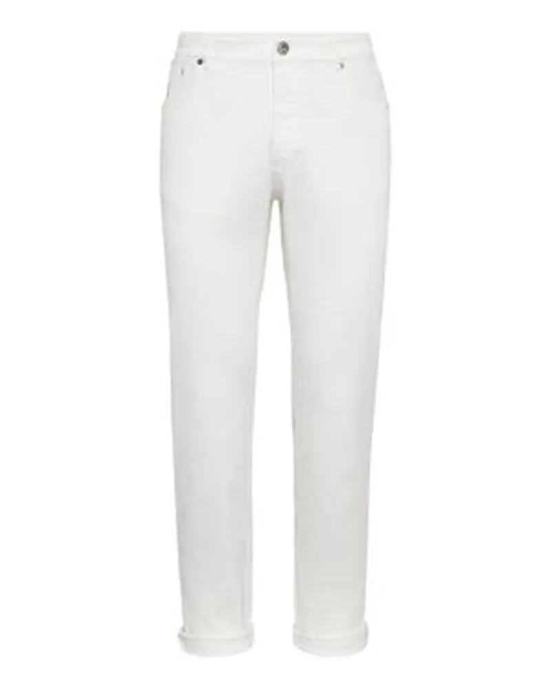 Brunello Cucinelli Gefärbte Jeanshose White