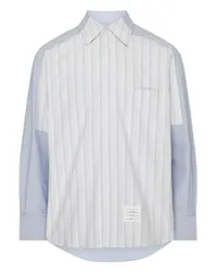 Thom Browne 4-Bar Langarmshirt in Oversize-Größe Blue