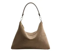 Mittelgroße Tasche Bevel aus Cord und Wildleder