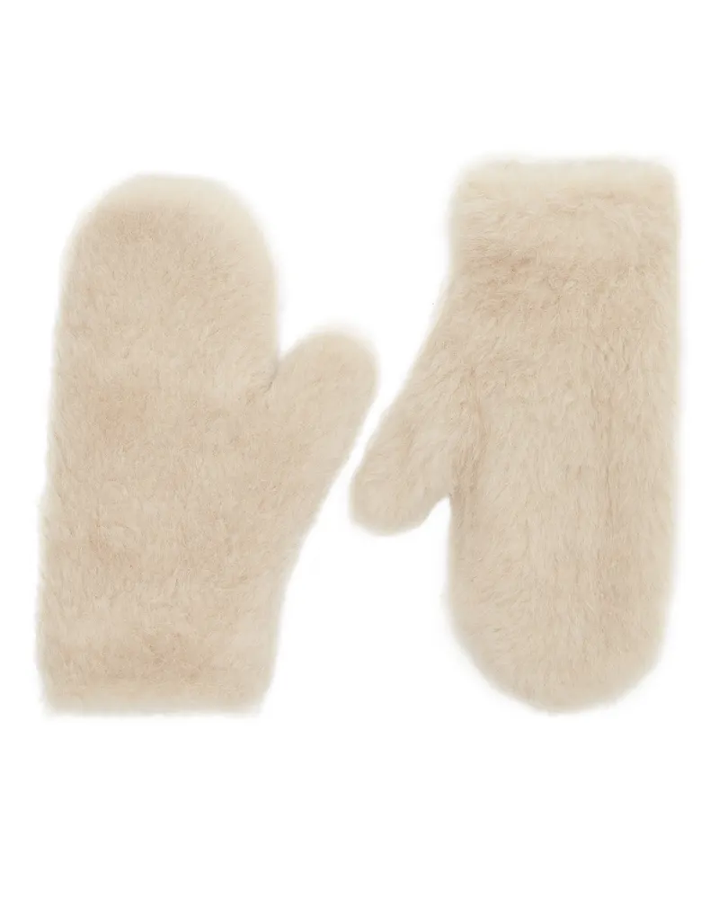 Max Mara Ombrato Handschuhe Beige