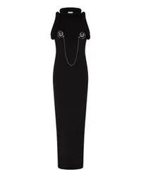 Jean Paul Gaultier Langes 3D-Strickkleid Black