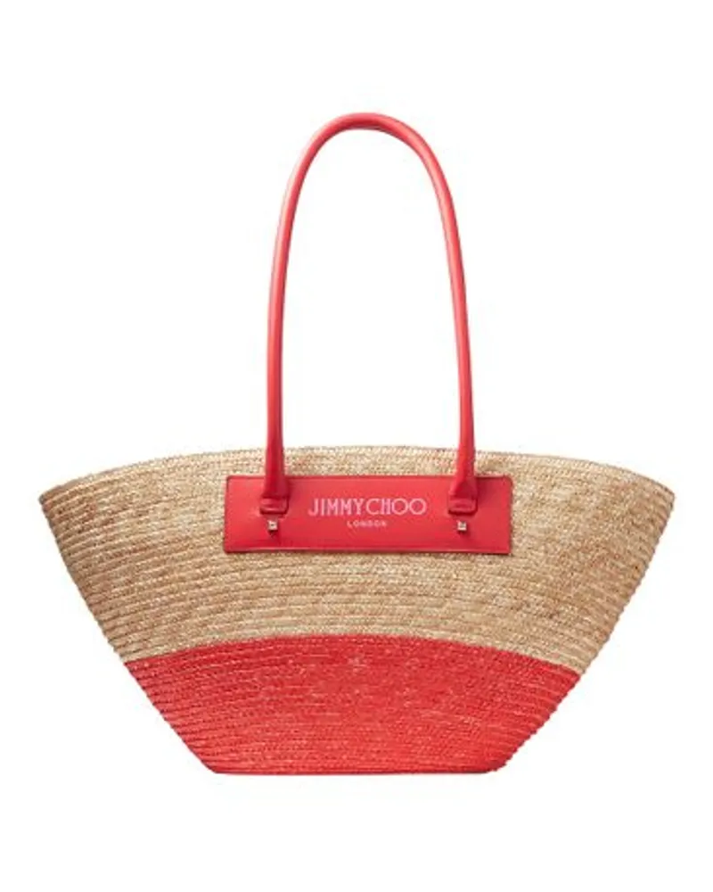 Jimmy Choo Korbtragetasche Beach Orange