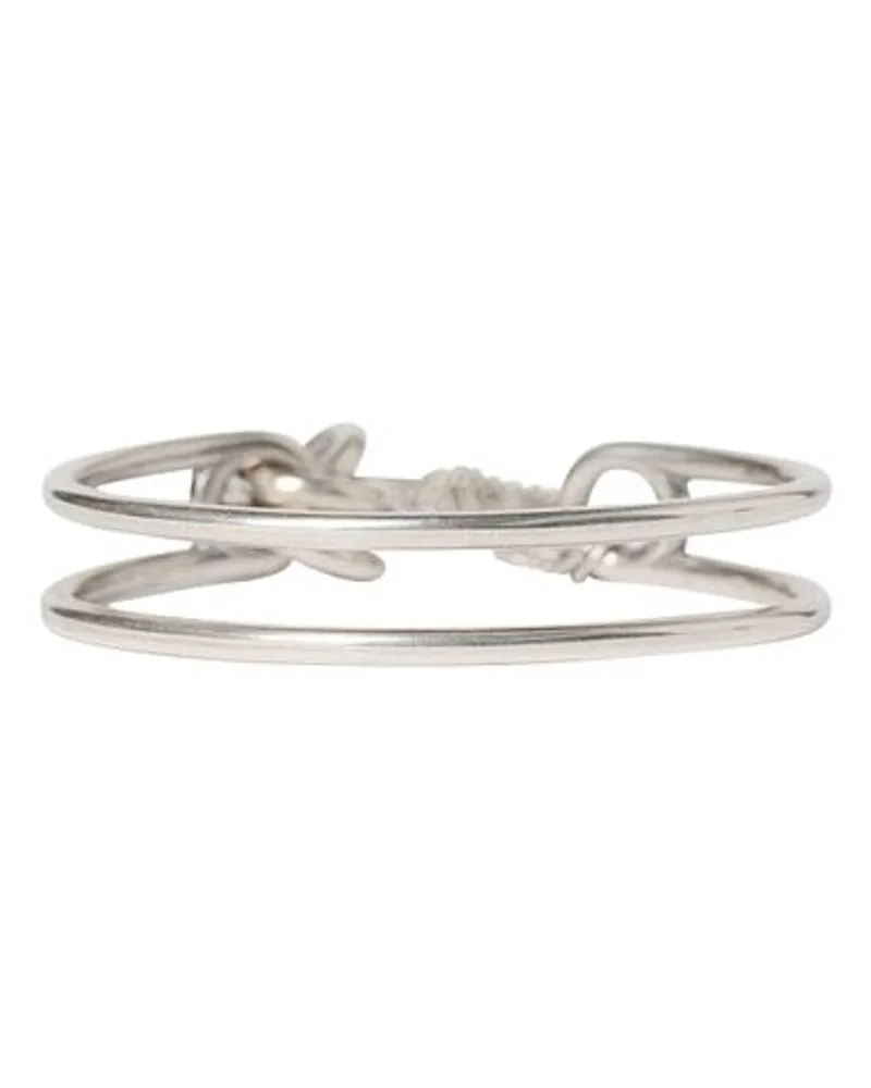 Ann Demeulemeester Gebogenes Röhren-Armband n Flo Silver