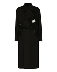 Dolce & Gabbana Zweireihiger Trenchcoat Black