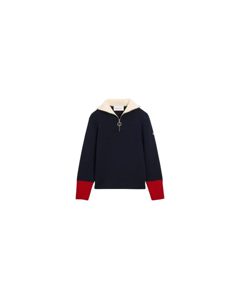 Loewe Jeansjacke mit Shearling-Kragen Blue