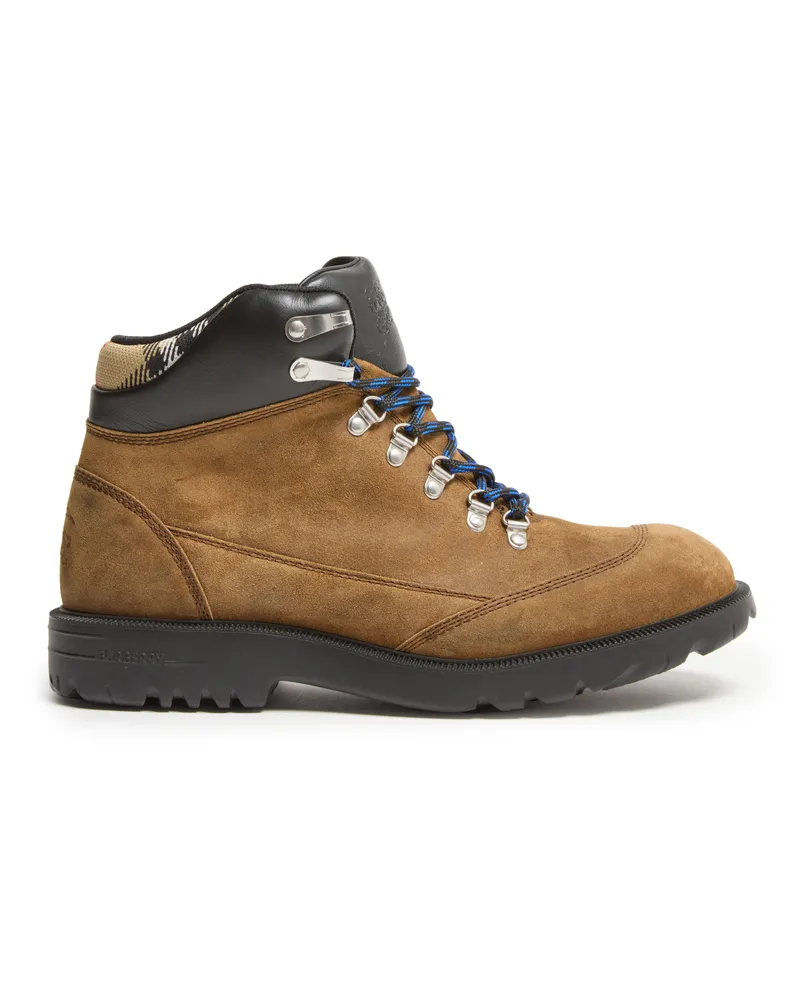 Burberry Wanderstiefel Moor aus Veloursleder 