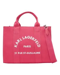 Karl Lagerfeld Rue St-Guillaume Mittelgroße quadratische Tote Bag Red