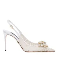 Dolce & Gabbana Slingpumps mit Lurex-Spitze Grey