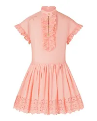 Louis Vuitton Babydoll-Minikleid mit Lockstickerei Pink