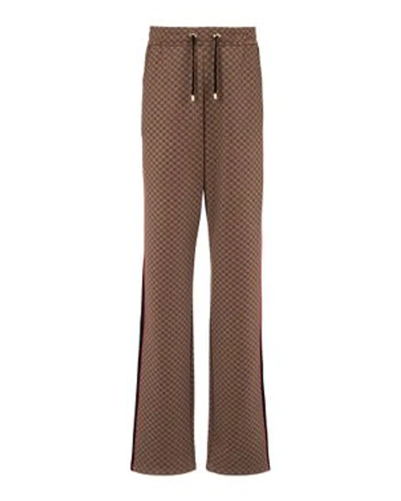 Balmain Casual-Hose mit Mini-Monogramm Brown