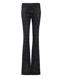 Balmain Jeans mit Sterne- und Paisley-Printmotiv Black