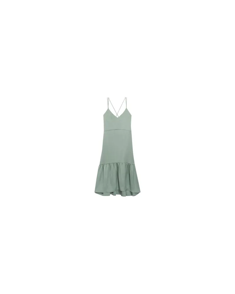 Claudie Pierlot Satiniertes Midikleid Green