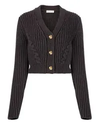 Nina Ricci Strick-Cardigan mit V-Ausschnitt Grey