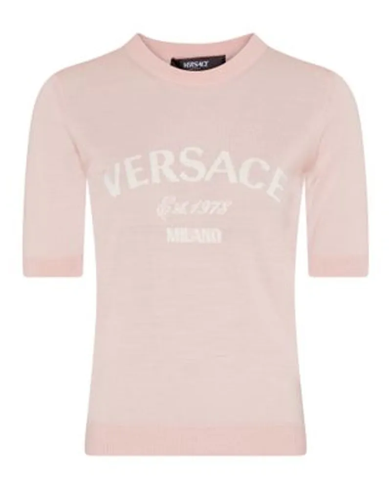 Versace T-Shirt mit Rundhalsausschnitt Pink