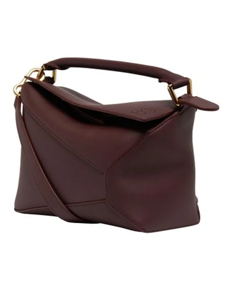 Loewe Kleine Puzzle Edge Tasche Burgundy