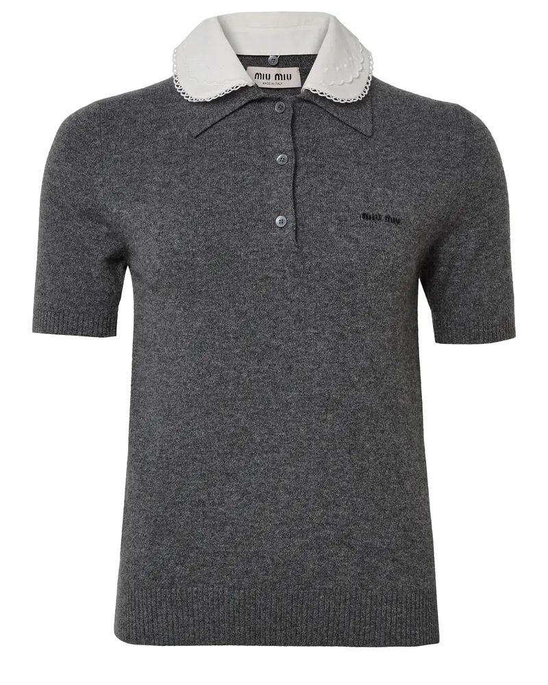Miu Miu Poloshirt mit Claudine-Kragen 