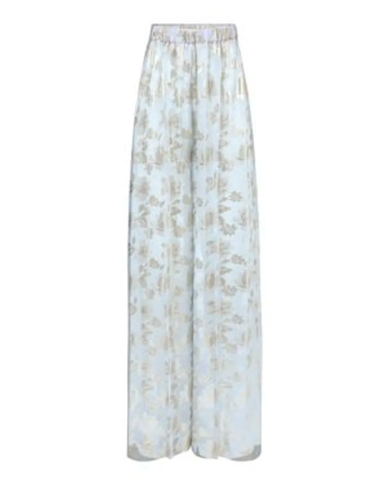 Nina Ricci Palazzo-Hose mit floralem Print Blue