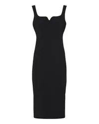 Victoria Beckham Ärmelloses, tailliertes T-Shirt-Kleid Black