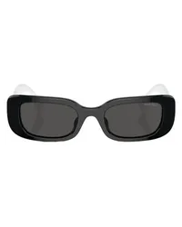 Miu Miu Rechteck-Sonnenbrille Black