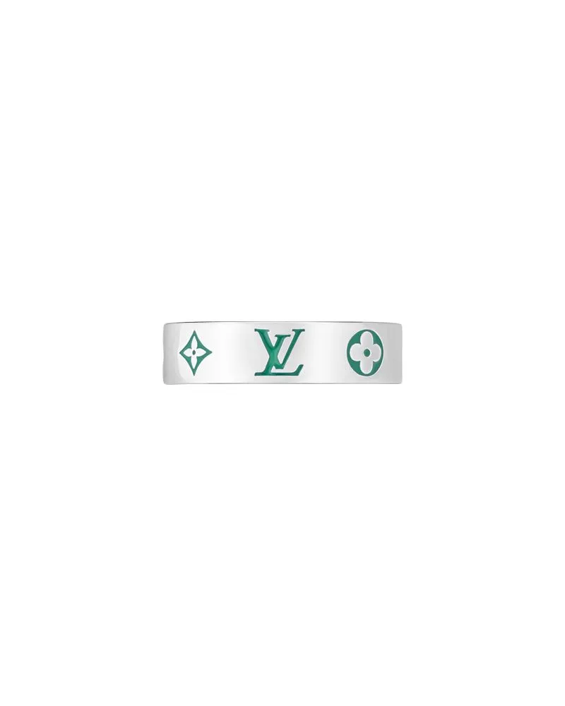 Louis Vuitton LV Mosaic Thin Ring Silver