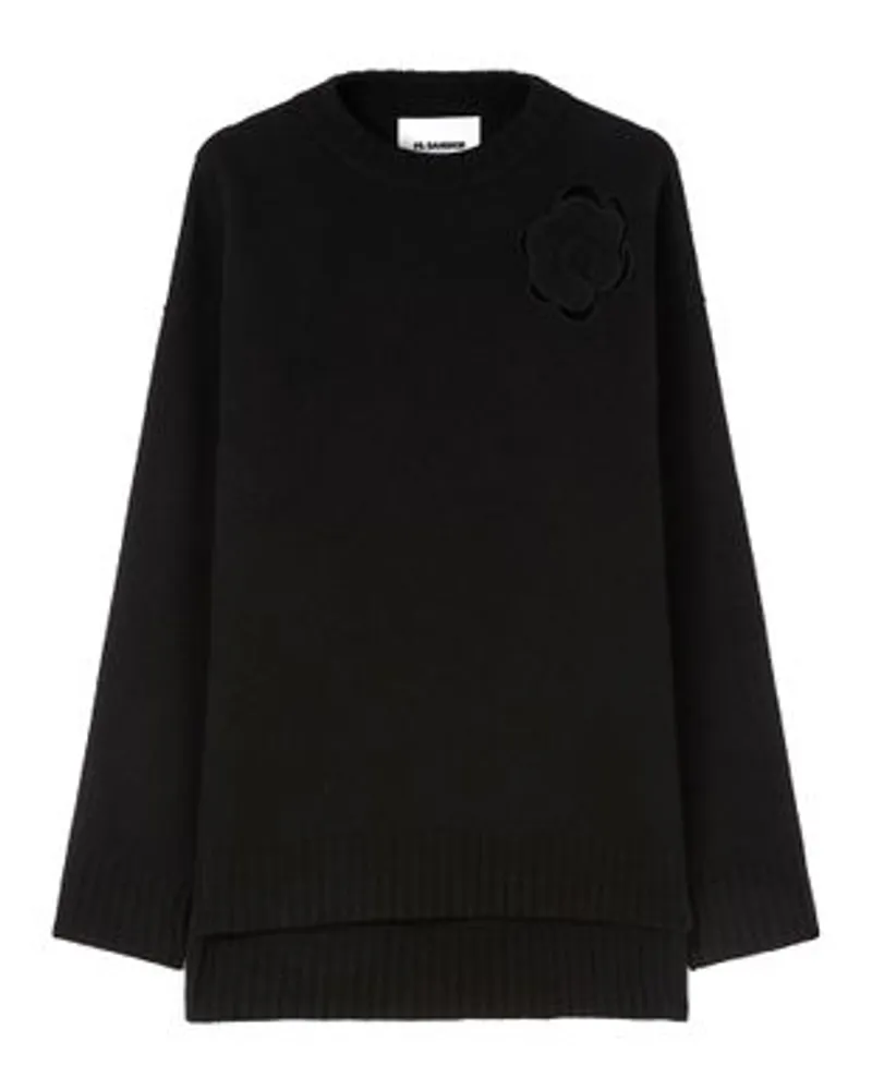 Jil Sander Rundhalspullover Black