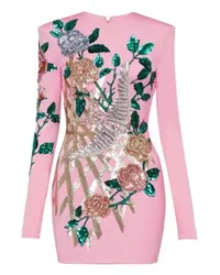 Balmain Besticktes Kleid Pink