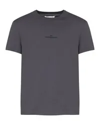 Maison Margiela T-Shirt mit verzerrtem Logo Grey