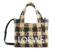 Mini Tote  Font Gingham aus Raffia
