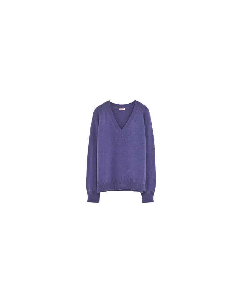 TRICOT Pullover mit V-Ausschnitt Purple