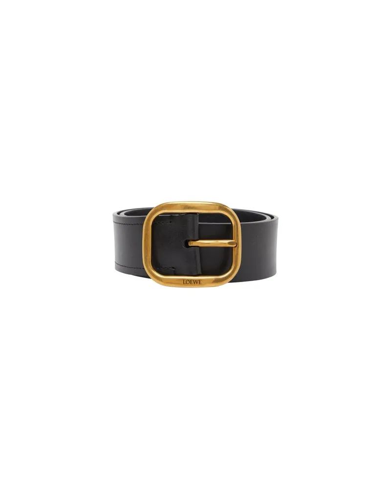 Loewe Soft, rounded leather belt Black