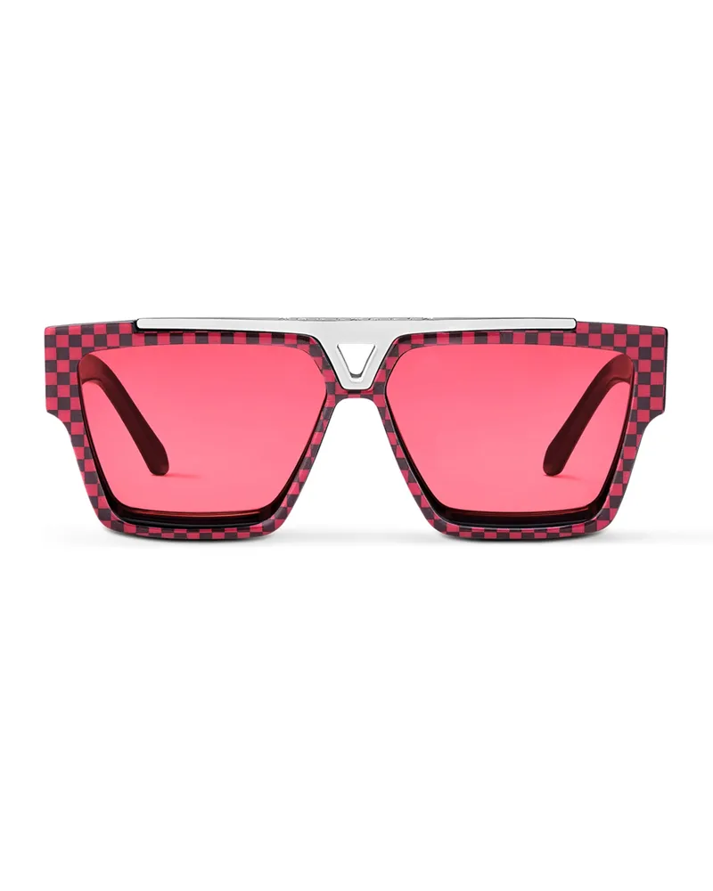 Louis Vuitton 1.1 Evidence Damier Pop Sonnenbrille Red