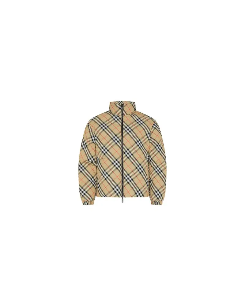 Burberry Daunenjacke im Check-Karomuster Beige