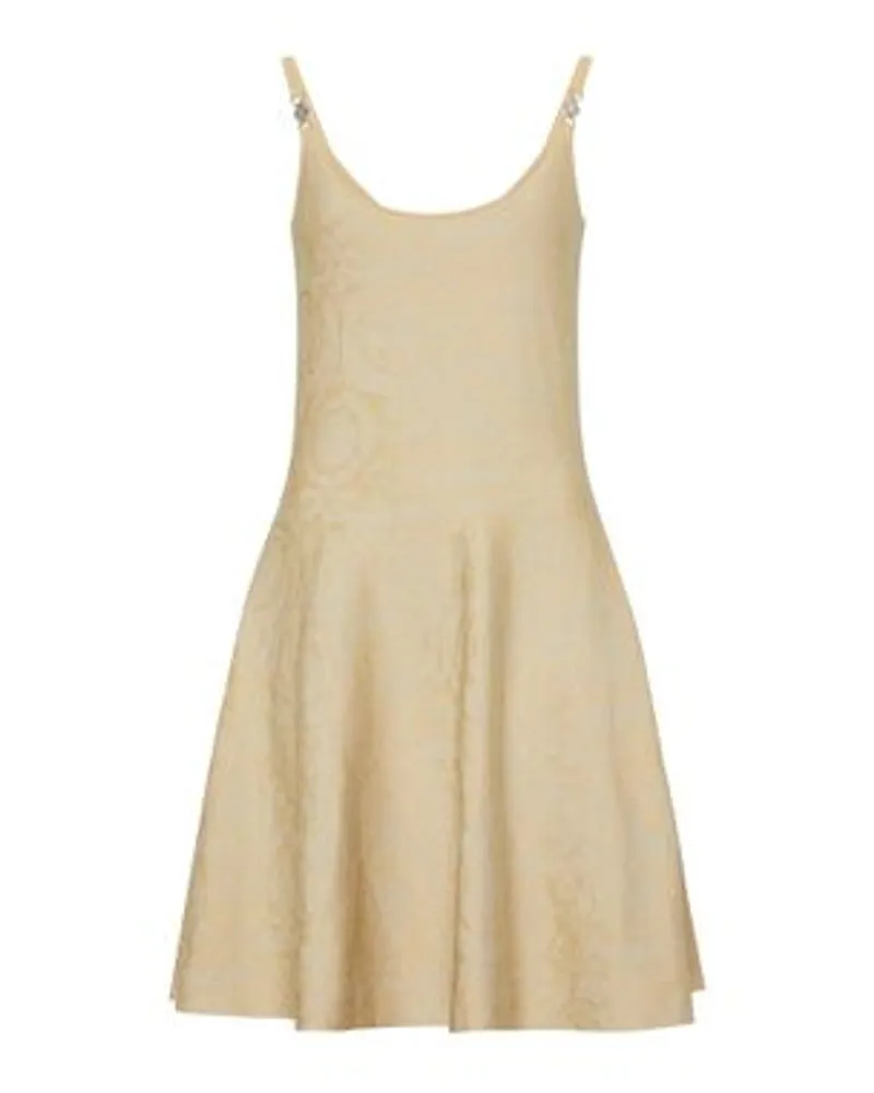 Versace Kurzes Strickkleid Beige