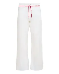 Marni Hose mit Marni-Flickenlogo White