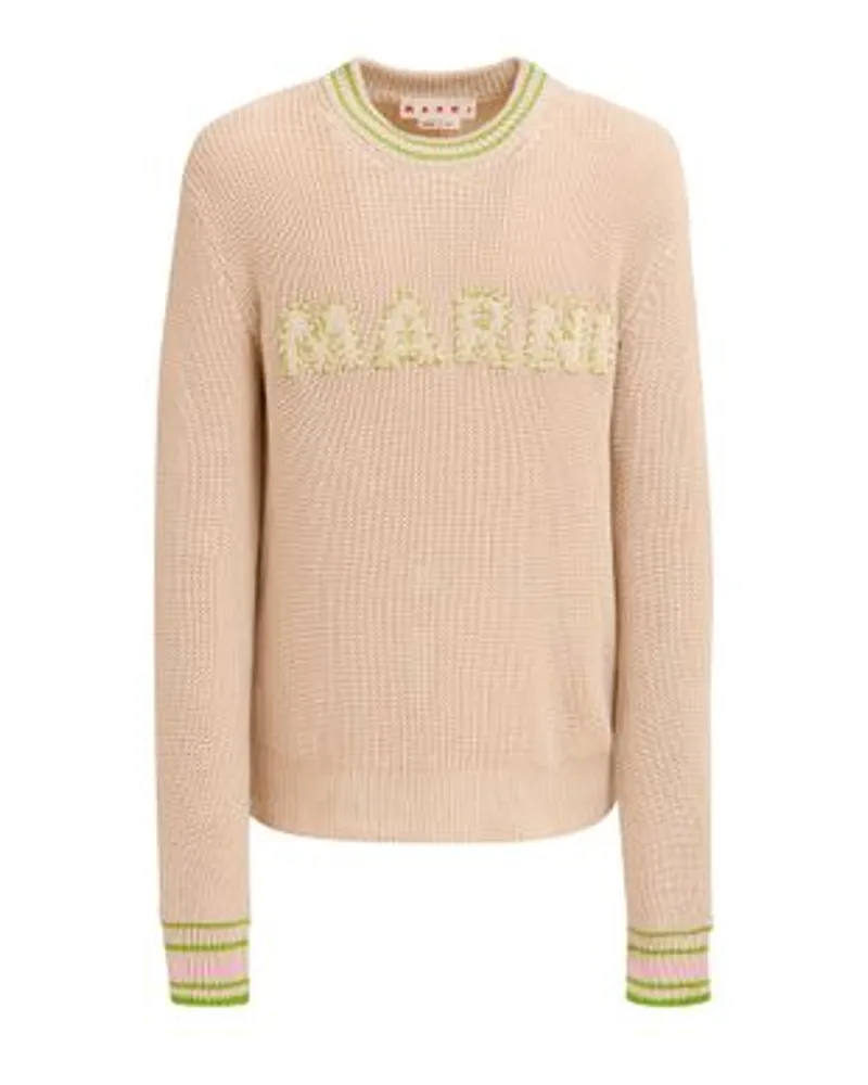 Marni Pullover mit Marni-Patches White