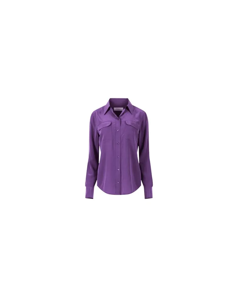 Equipment Slim Signature Shirt Purple