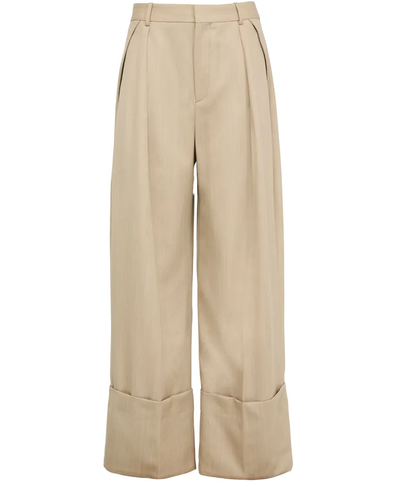 Victoria Beckham Weite Hose mit umgeschlagenem Bein 